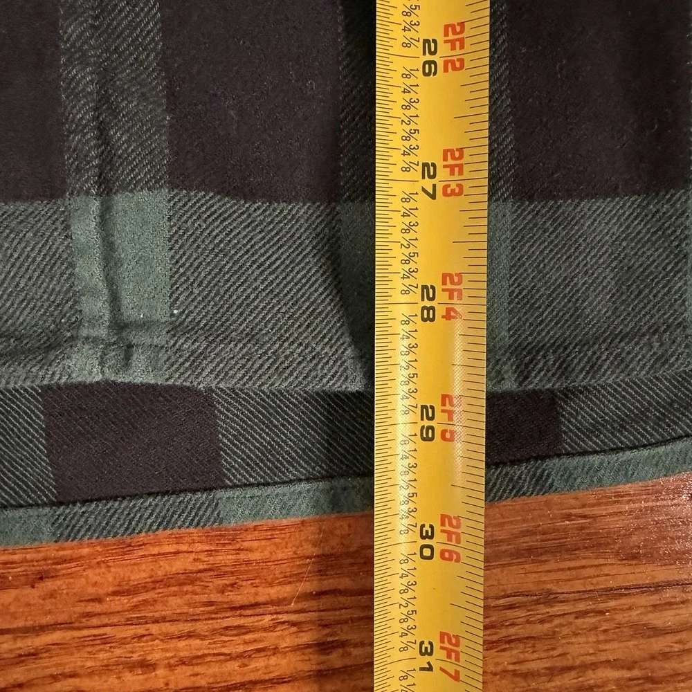 Jachs Heritage Flannel Shirt XL Green Black Plaid Long Sleeve Button-Up Men's
